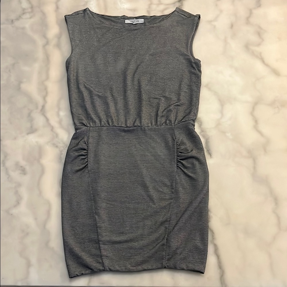 Athleta Gray Ruched Pencil Mini Skirt